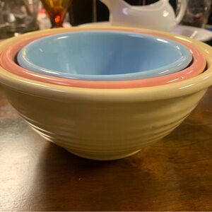 Vintage Hull Colorful Nesting Bowls Set